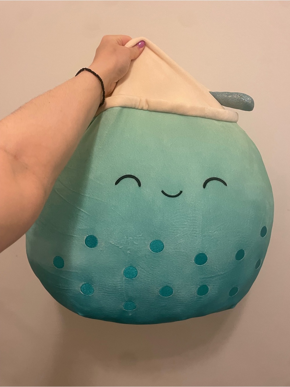 Giant Squishmallows Teal Plush Toy Boba Tea - Picture 2 of 3